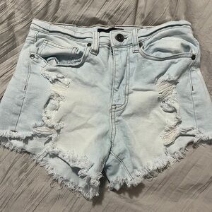 Distressed Jean shorts